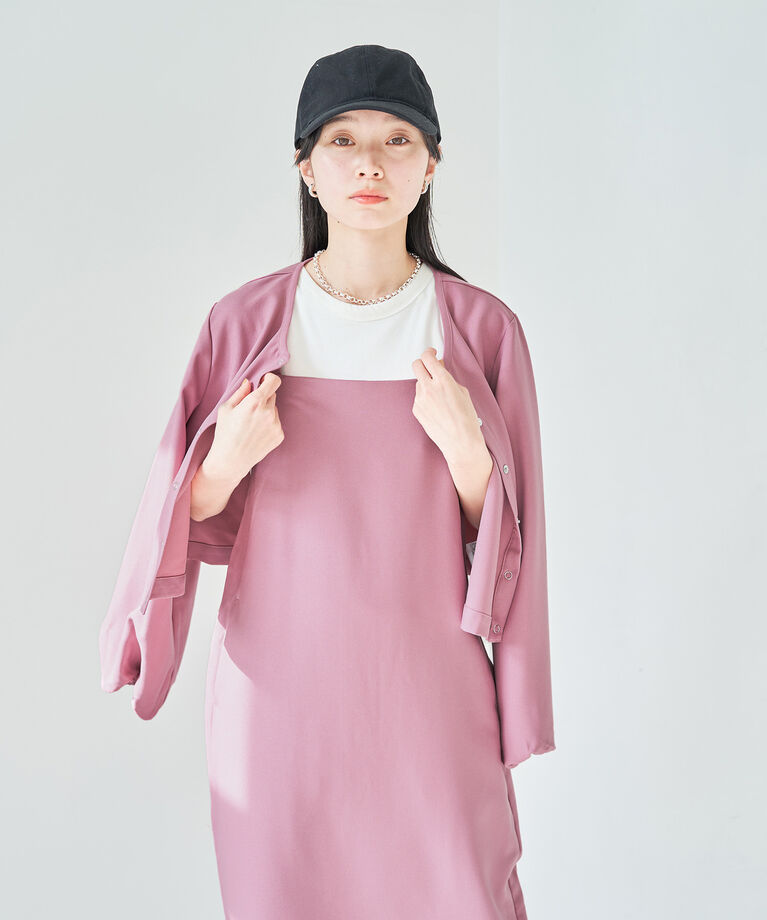 vis-a-vis「【WEB限定】【マルチWAY】キャミワンピース＆ブルゾンセット」|ワンピース|