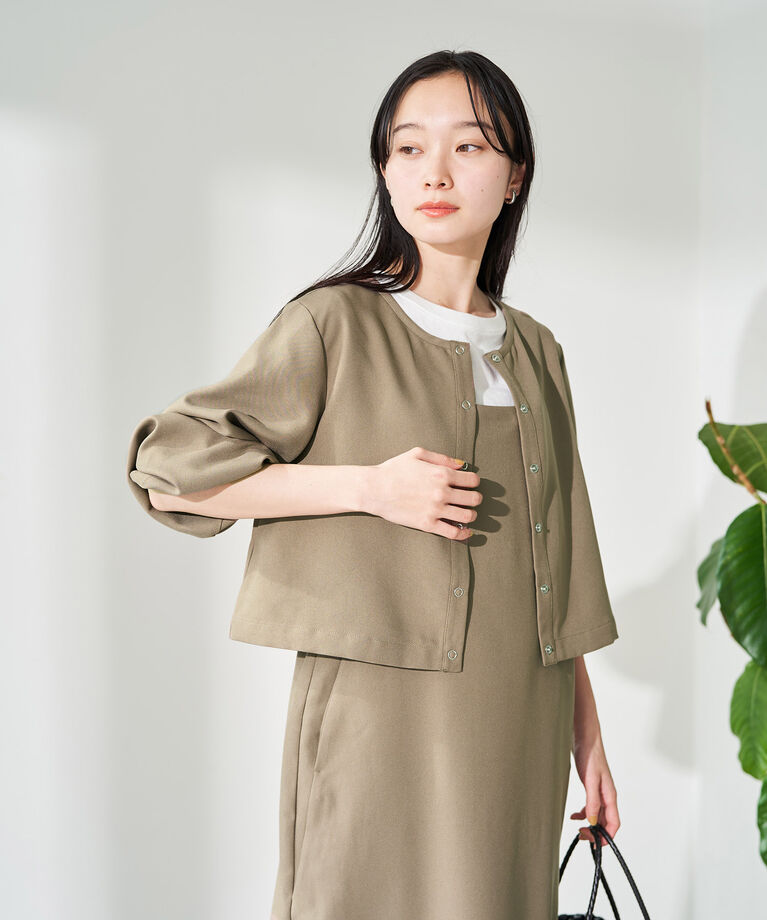 vis-a-vis「【WEB限定】【マルチWAY】キャミワンピース＆ブルゾンセット」|ワンピース|