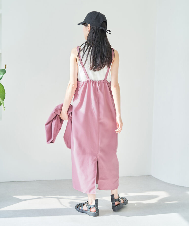 vis-a-vis「【WEB限定】【マルチWAY】キャミワンピース＆ブルゾンセット」|ワンピース|