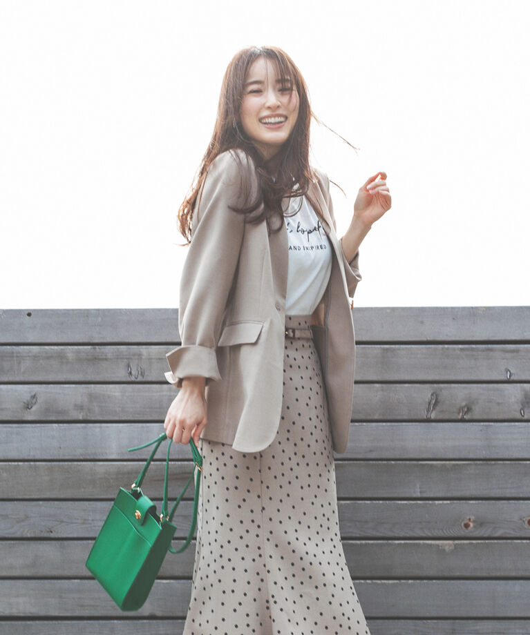 VIS「【洗える・接触冷感】美easyノーカラーVネックジャケット【セットアップ対応】」|ノーカラージャケット|