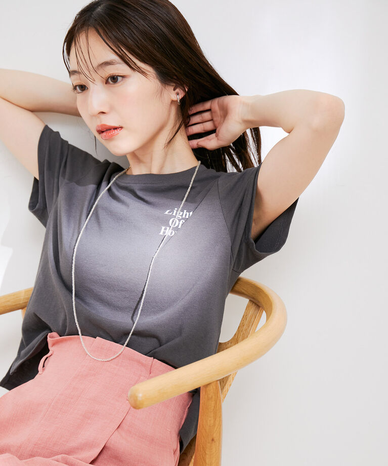 VIS「【洗える】USAコットンちびロゴTシャツ」|Tシャツ・カットソー|