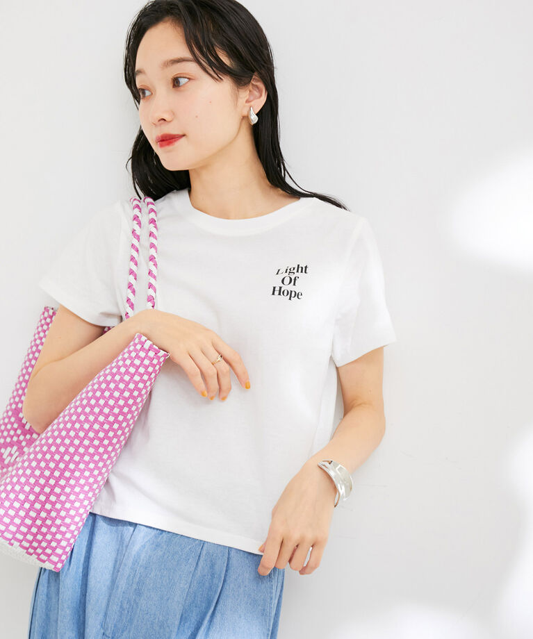 VIS「【洗える】USAコットンちびロゴTシャツ」|Tシャツ・カットソー|