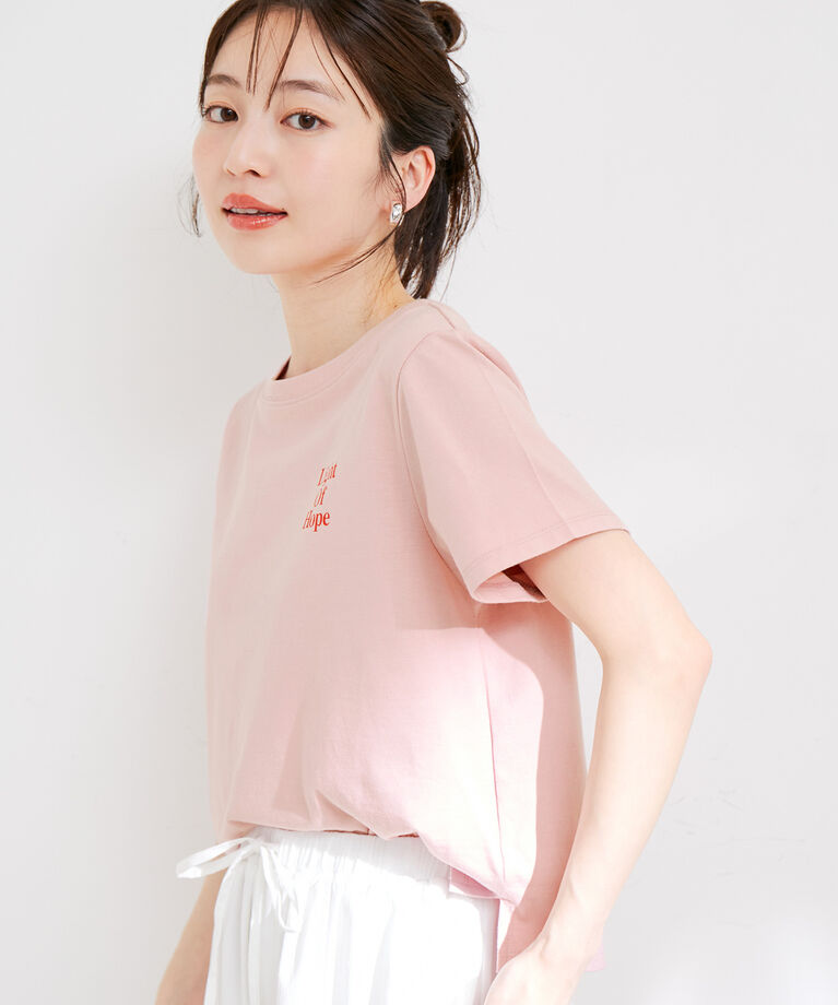 VIS「【洗える】USAコットンちびロゴTシャツ」|Tシャツ・カットソー|