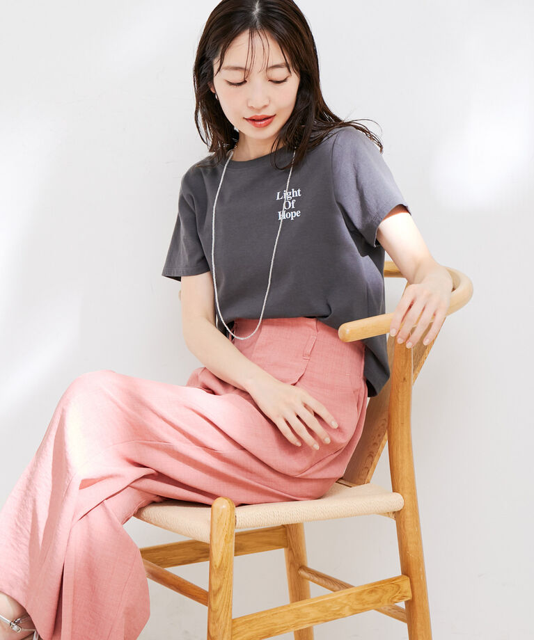 VIS「【洗える】USAコットンちびロゴTシャツ」|Tシャツ・カットソー|