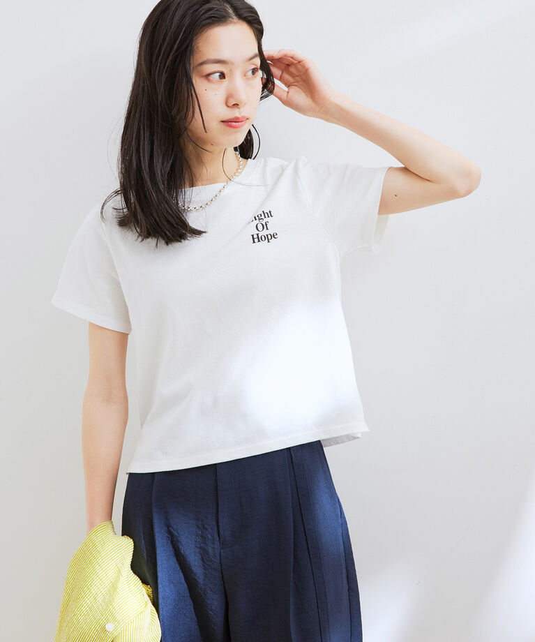 VIS「【洗える】USAコットンちびロゴTシャツ」|Tシャツ・カットソー|