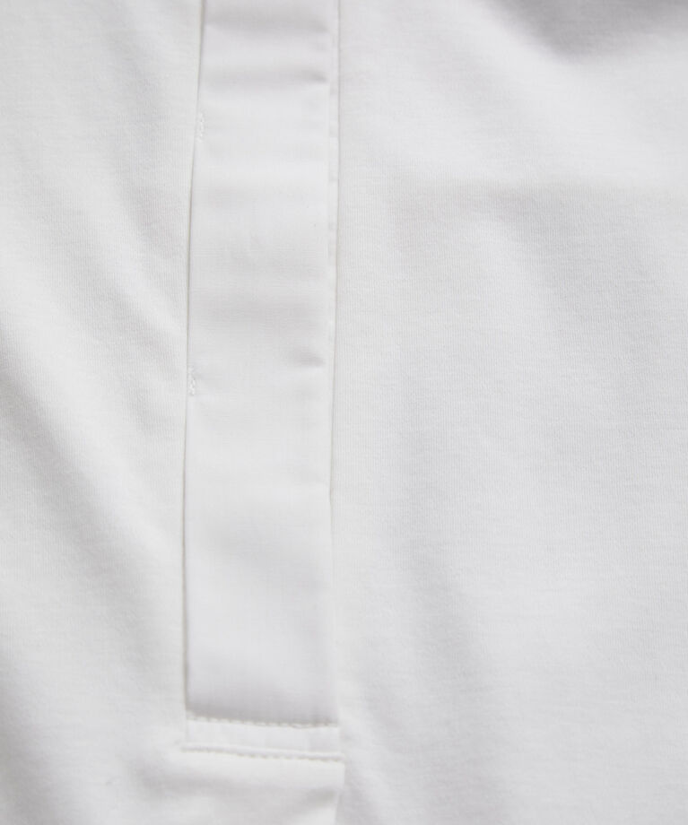 VIS「【接触冷感・洗える】ブロード衿切り替え5分袖ドルマンプルオーバー」|Tシャツ・カットソー|