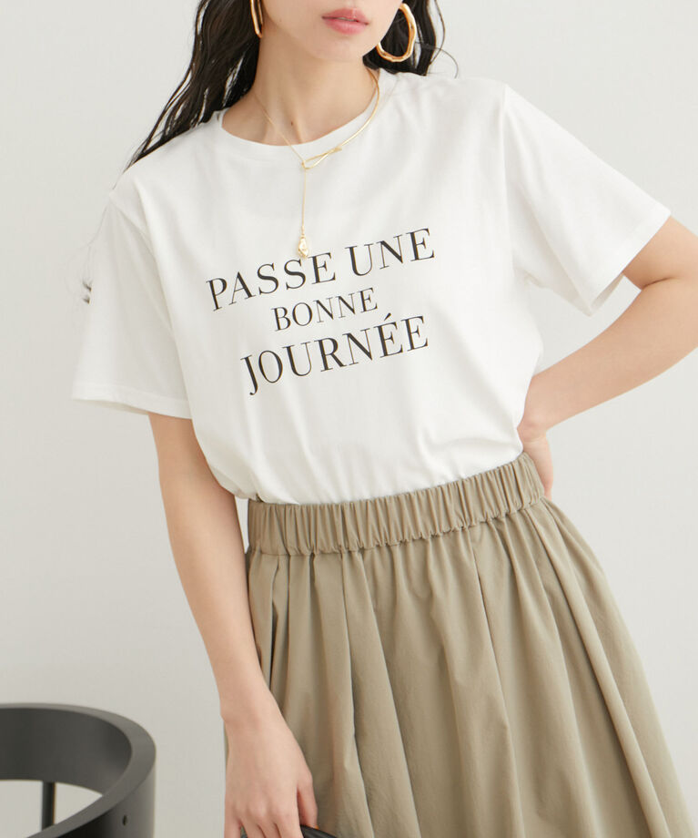 VIS「【接触冷感・洗える】シンプルロゴTシャツ」|Tシャツ・カットソー|ホワイト系(12)