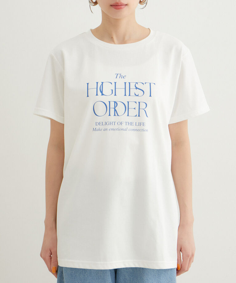 VIS「【接触冷感・洗える】シンプルロゴTシャツ」|Tシャツ・カットソー|