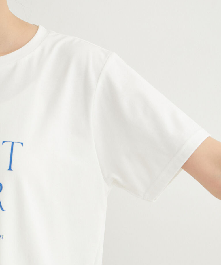 VIS「【接触冷感・洗える】シンプルロゴTシャツ」|Tシャツ・カットソー|