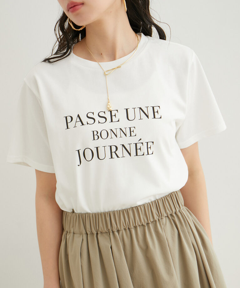 VIS「【接触冷感・洗える】シンプルロゴTシャツ」|Tシャツ・カットソー|