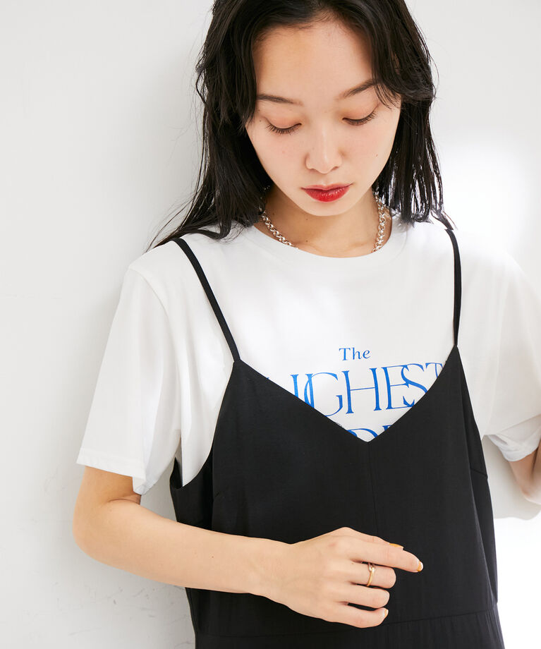 VIS「【接触冷感・洗える】シンプルロゴTシャツ」|Tシャツ・カットソー|