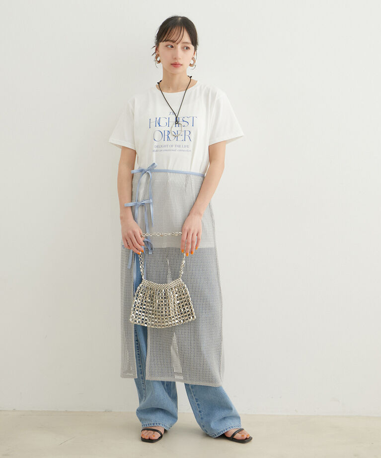 VIS「【接触冷感・洗える】シンプルロゴTシャツ」|Tシャツ・カットソー|