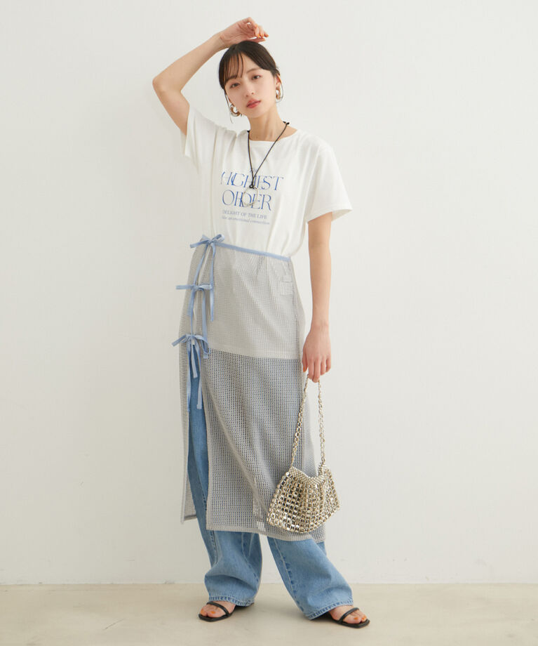 VIS「【接触冷感・洗える】シンプルロゴTシャツ」|Tシャツ・カットソー|