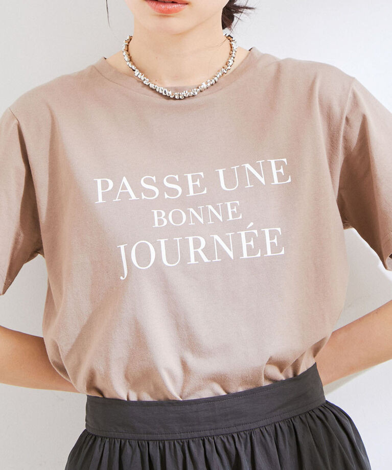 VIS「【接触冷感・洗える】シンプルロゴTシャツ」|Tシャツ・カットソー|ブラウン系(23)