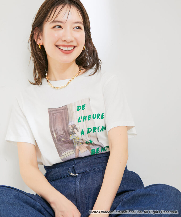 VIS「『エミリー、パリへ行く』コラボレーションフォトTシャツ【洗える】」|Tシャツ・カットソー|ホワイト系(11)