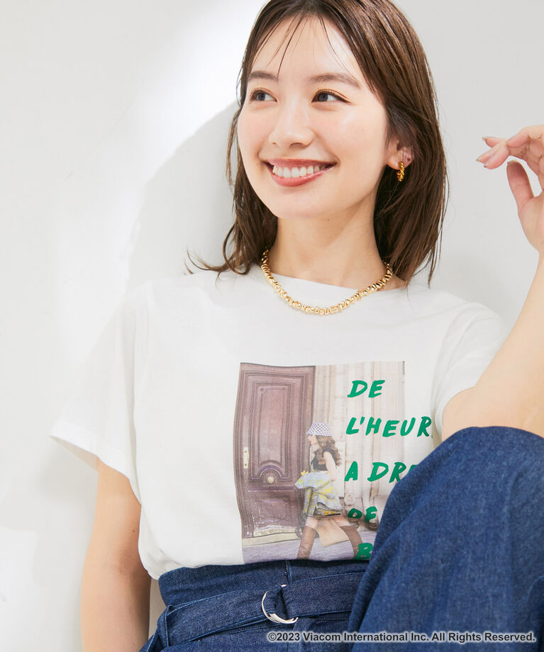 VIS「『エミリー、パリへ行く』コラボレーションフォトTシャツ【洗える】」|Tシャツ・カットソー|