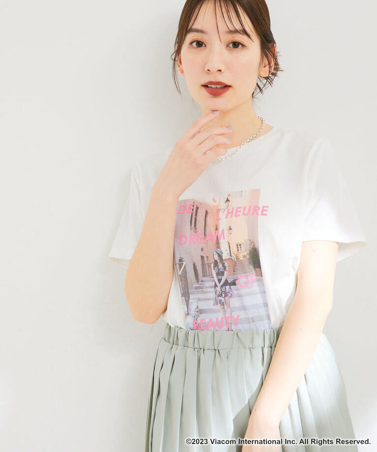 VIS「『エミリー、パリへ行く』コラボレーションフォトTシャツ【洗える】」|Tシャツ・カットソー|ホワイト系(12)