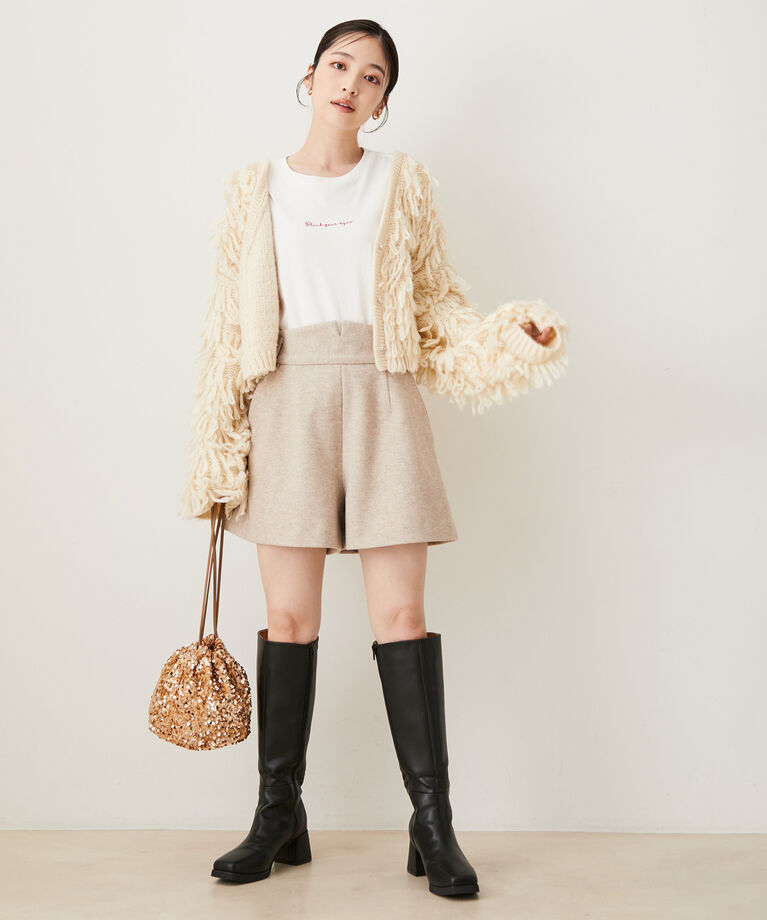 VIS「【STAYC SIEUN / SUMIN着用】【ViVi11月号掲載】ハイウエスト圧縮ショートパンツ」|スラックス|