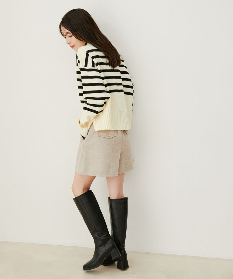 VIS「【STAYC SIEUN / SUMIN着用】【ViVi11月号掲載】ハイウエスト圧縮ショートパンツ」|スラックス|