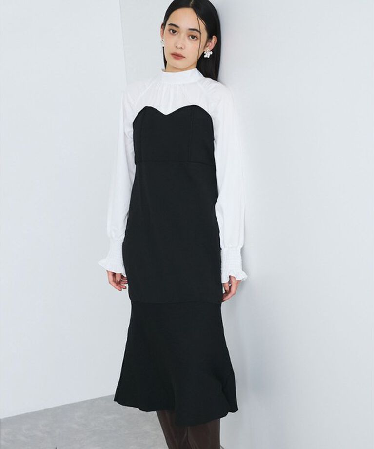 VIS「【VIS DRESS】バックリボンドッキングマーメイドワンピース」|ワンピース|クロメイン