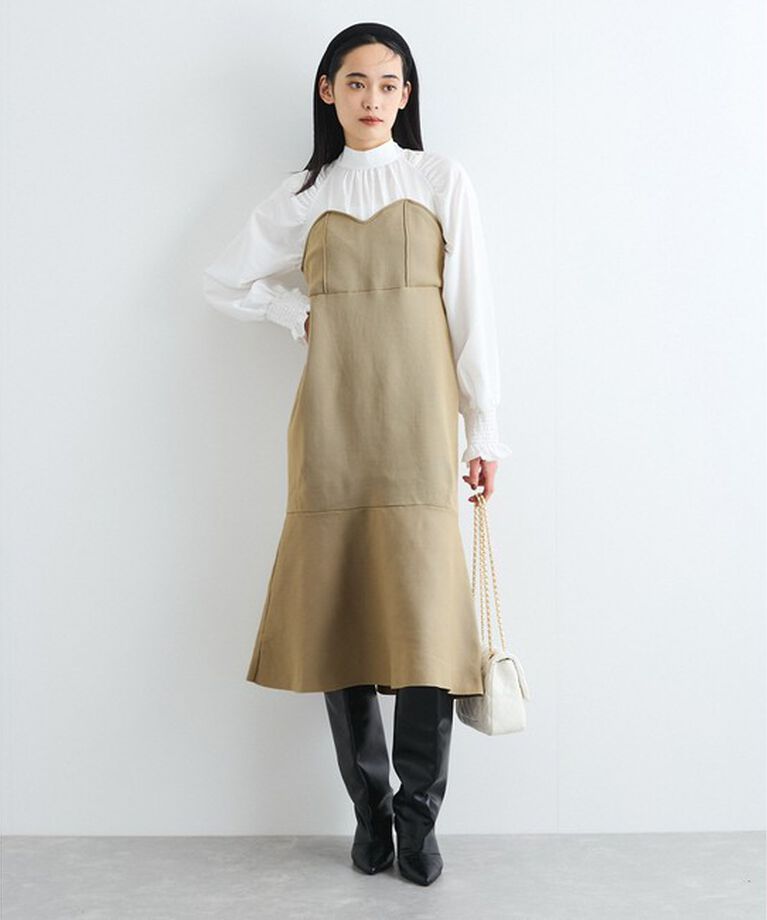 VIS「【VIS DRESS】バックリボンドッキングマーメイドワンピース」|ワンピース|