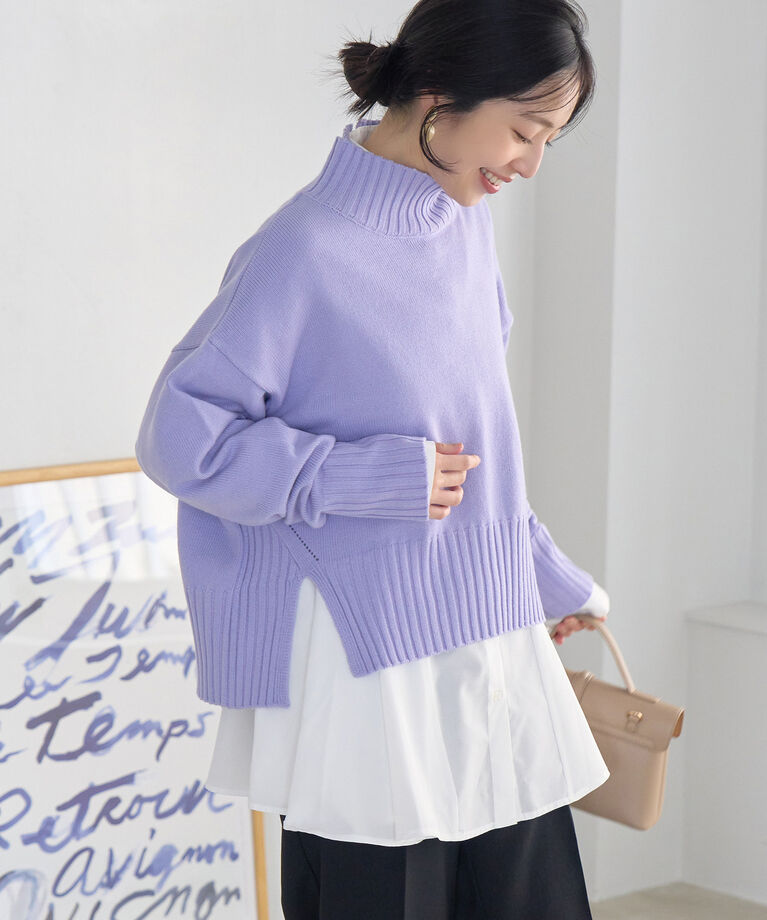 VIS「【洗える・シワが取れやすい】美easyフレアシャツ」|シャツ・ブラウス|