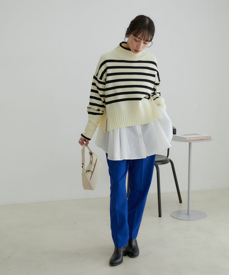 VIS「【洗える・シワが取れやすい】美easyフレアシャツ」|シャツ・ブラウス|