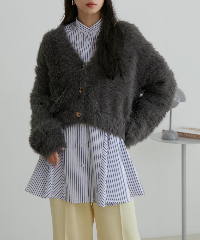 VIS「【洗える・シワが取れやすい】美easyフレアシャツ」|シャツ・ブラウス|