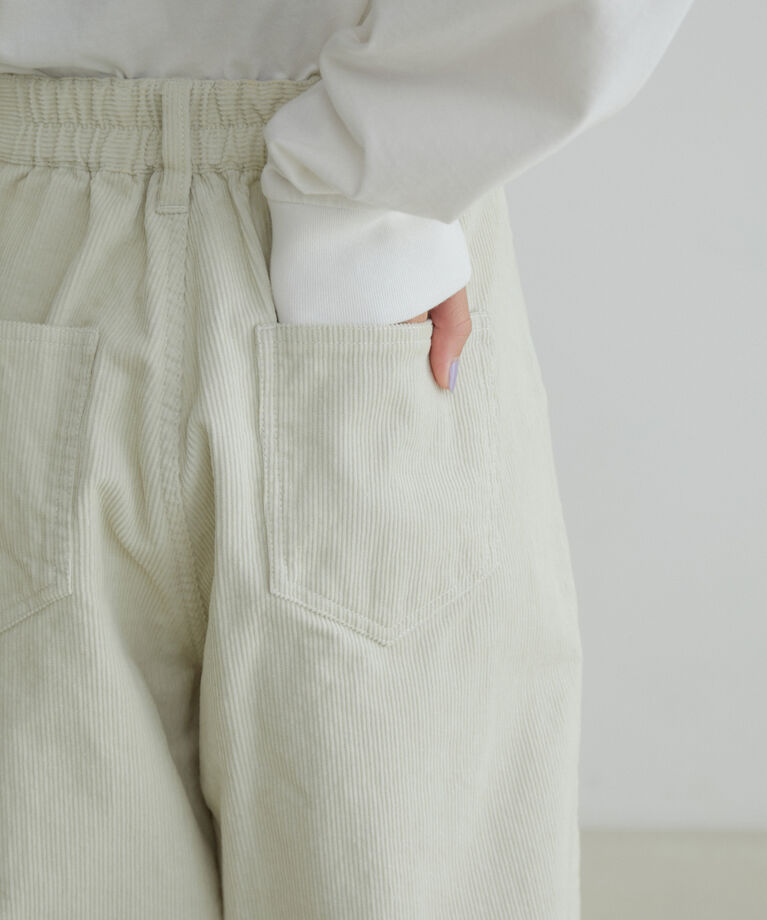 VIS「【洗える】コーデュロイバレルパンツ」|スラックス|