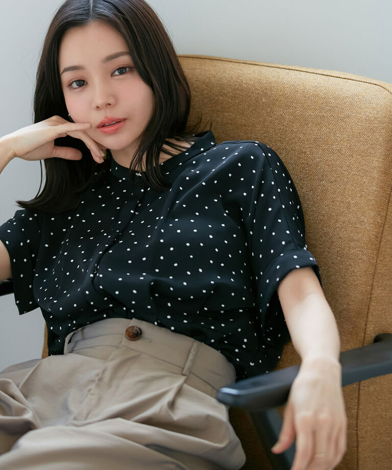 VIS「【WEB限定】【追加】ウエストタックブラウス」|シャツ・ブラウス|