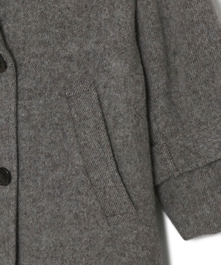 VIS「【JAPAN FABRIC】尾州毛混シャギーロングコート【選べる着丈】【静電気防止】」|ステンカラーコート|