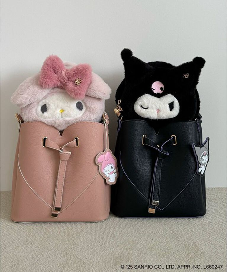 VIS「【マイメロディ&クロミ】 VIS別注モデルハートカットバッグ＆チャームSET」|ハンドバッグ|