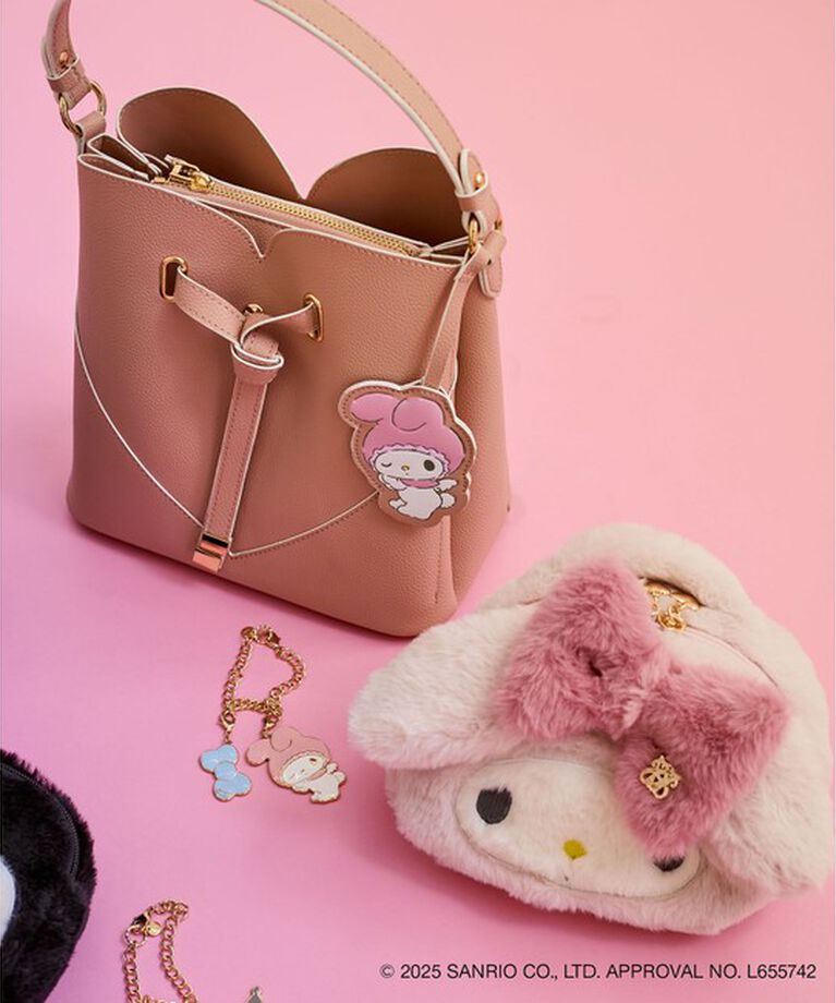 VIS「【マイメロディ&クロミ】 VIS別注モデルハートカットバッグ＆チャームSET」|ハンドバッグ|
