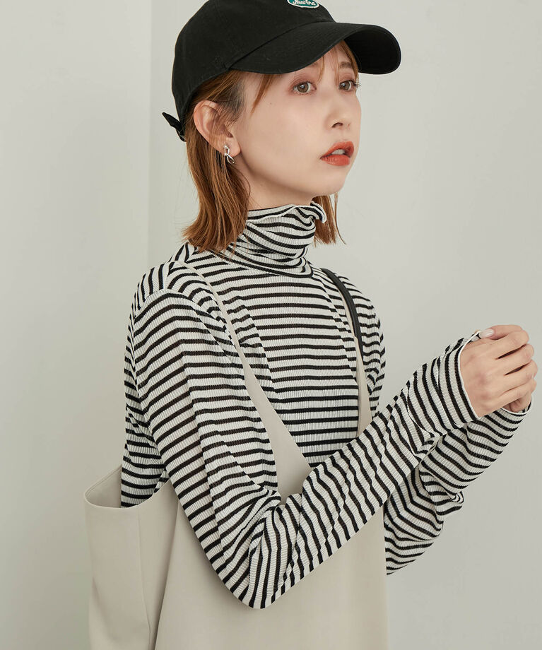 Rope’Picnic「【WEB限定カラー: ライトグレー,イエロー】シアーカットタートル」|Tシャツ・カットソー|