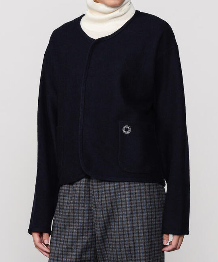 ORCIVAL「ORCIVAL | ウールパイル クルーネックカーディガン WOMEN」|カーディガン|NAVY