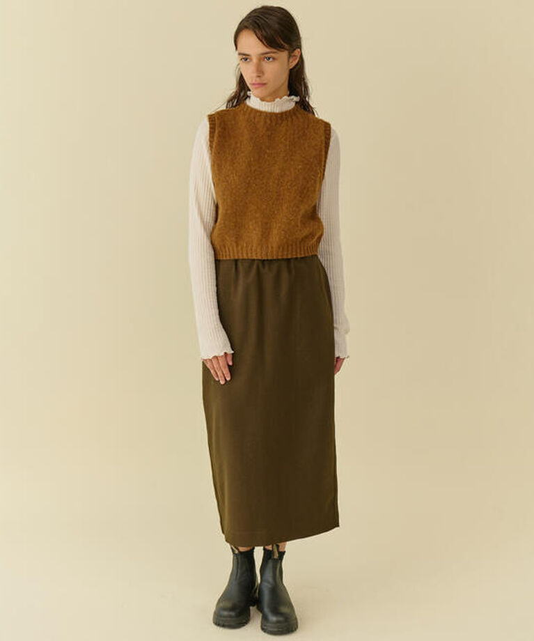 LE GLAZIK「LE GLAZIK | コットン ランダムリブ ハイネックプルオーバー WOMEN」|Tシャツ・カットソー|