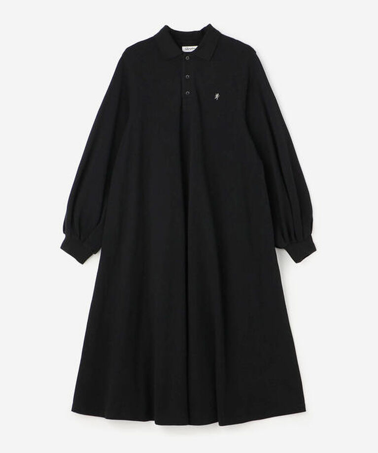 GYMPHLEX「Gymphlex | 鹿の子 ポロワンピース WOMEN」|ワンピース|BLACK