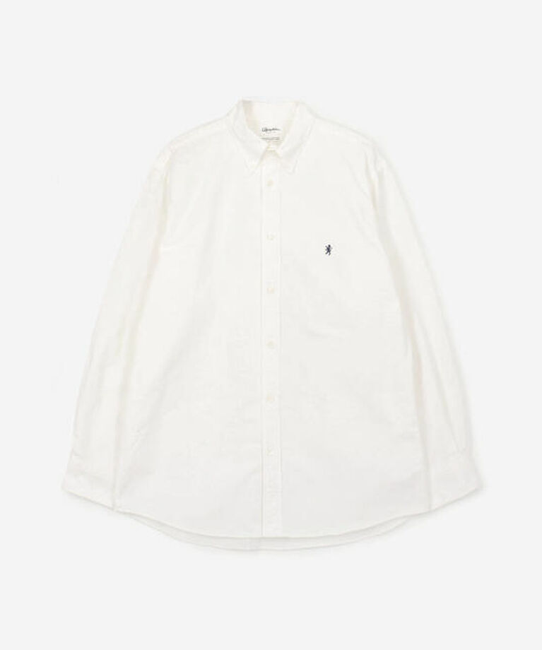 GYMPHLEX「Gymphlex | コットン 長袖ボタンダウンシャツ MEN」|シャツ・ブラウス|WHITE