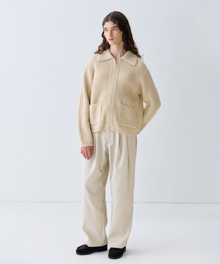  「RYE TENDER | 〈別注〉フルジップ ニットブルゾン WOMEN」|ニット・セーター|