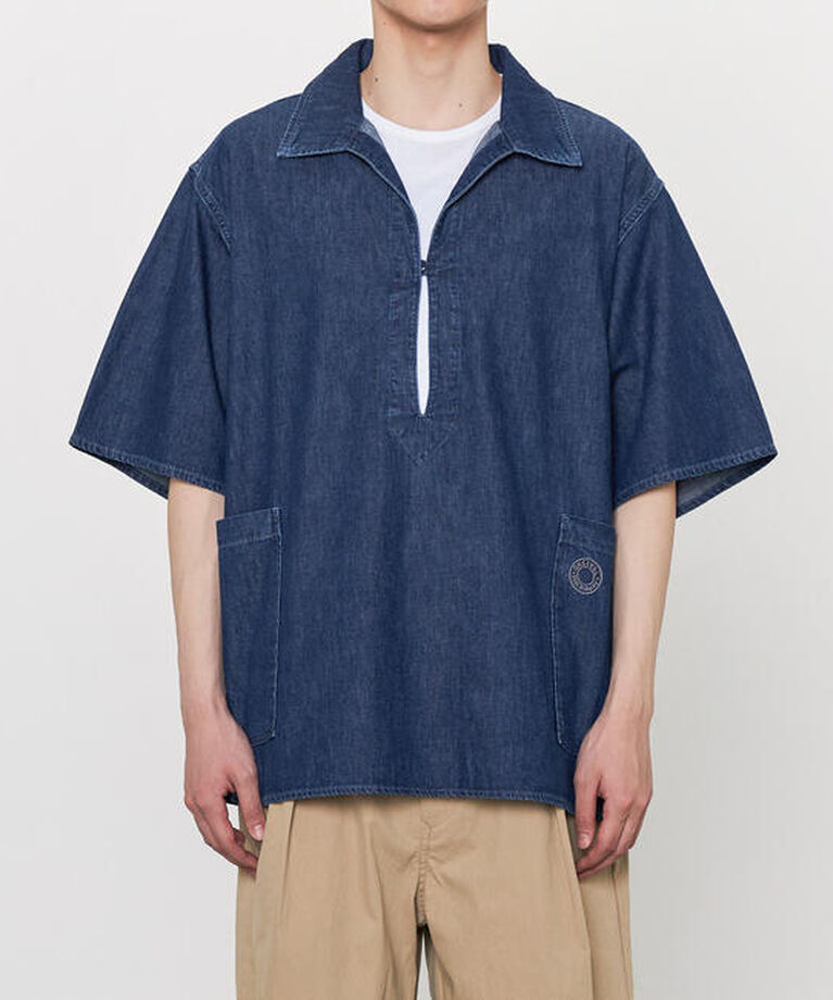ORCIVAL「ORCIVAL | ライトデニム スキッパー半袖シャツ MEN」|シャツ・ブラウス|