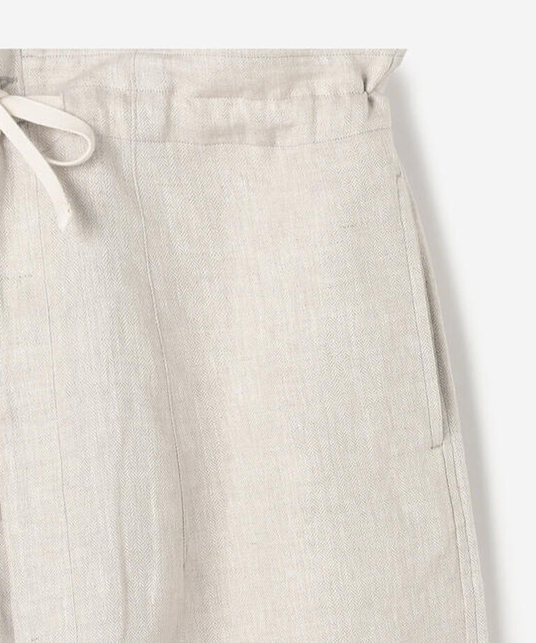  「HAVERSACK | 〈別注〉リネン イージーワイドパンツ WOMEN」|チノ|
