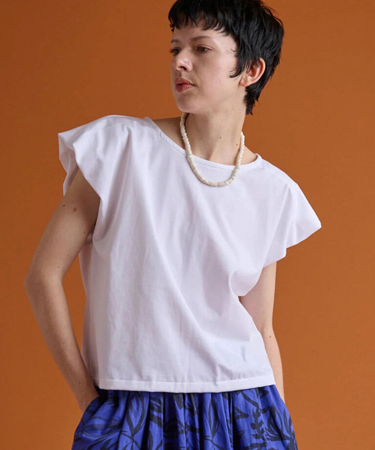  「HAVERSACK | フレンチパフスリーブカットソー WOMEN」|Tシャツ・カットソー|WHITE