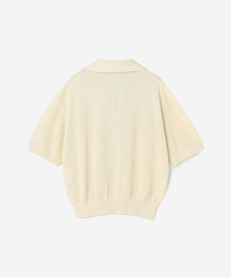  「alvana |〈別注〉半袖スキッパーニットポロシャツ WOMEN」|ニット・セーター|