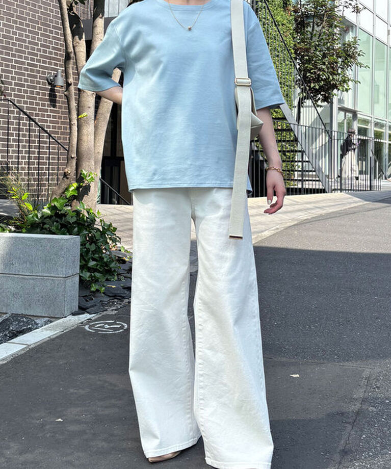  「ハーフスリーブポンチ切替Tシャツ」|Tシャツ・カットソー|