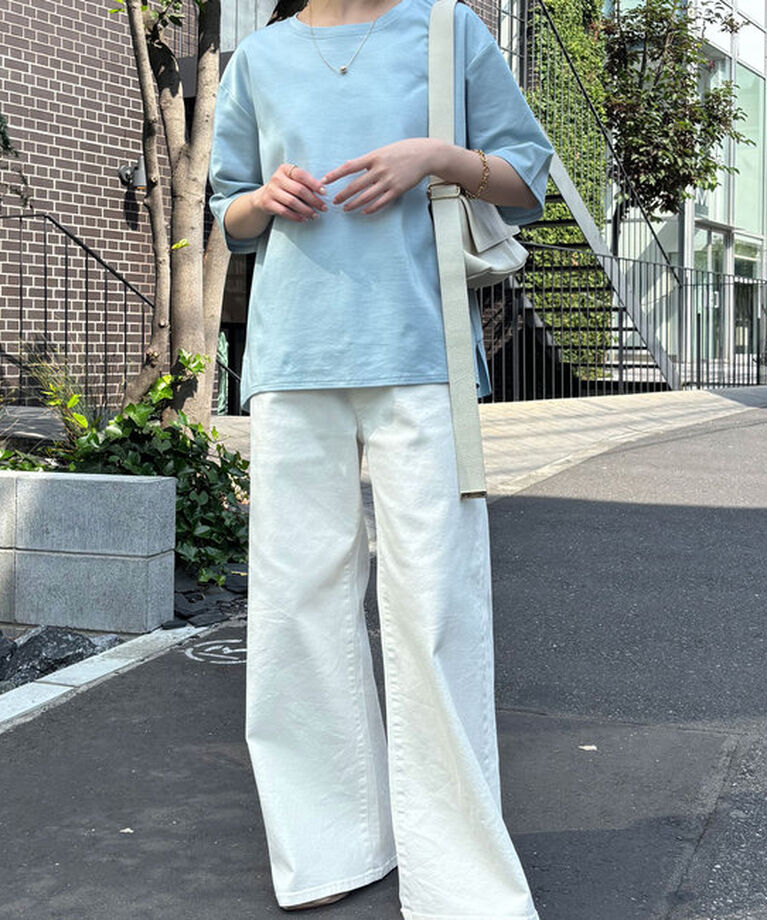  「ハーフスリーブポンチ切替Tシャツ」|Tシャツ・カットソー|