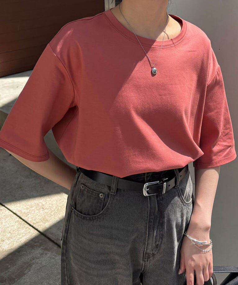  「ハーフスリーブポンチ切替Tシャツ」|Tシャツ・カットソー|