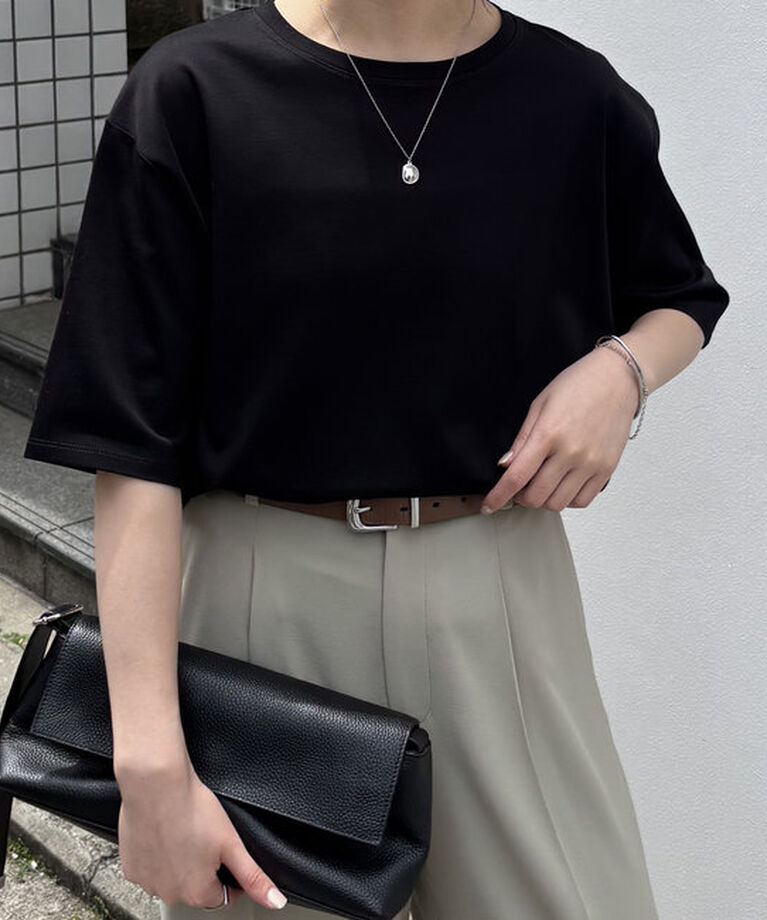  「ハーフスリーブポンチ切替Tシャツ」|Tシャツ・カットソー|
