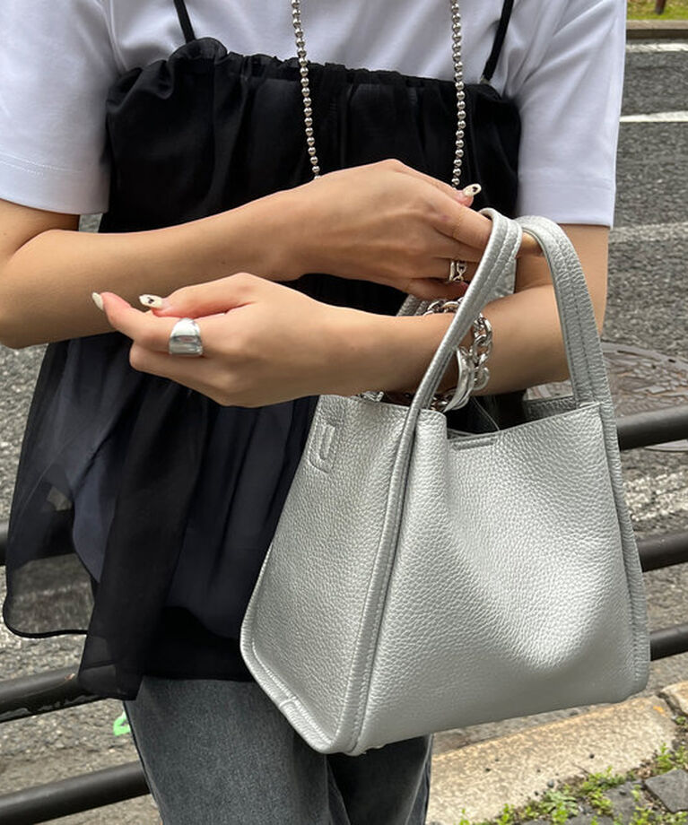  「【ベストセラーアイテム】ミニショルダー付ソフトレザー調ミニバッグ」|トートバッグ|