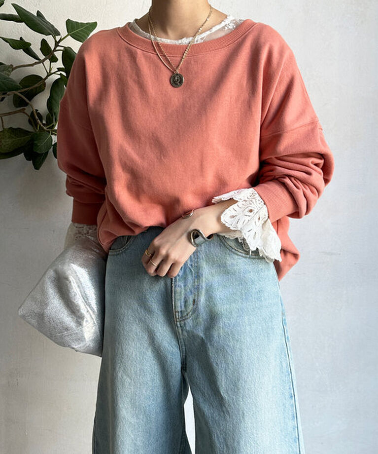  「【新色追加/毎年大人気！】裏毛スウエット」|Tシャツ・カットソー|オレンジ