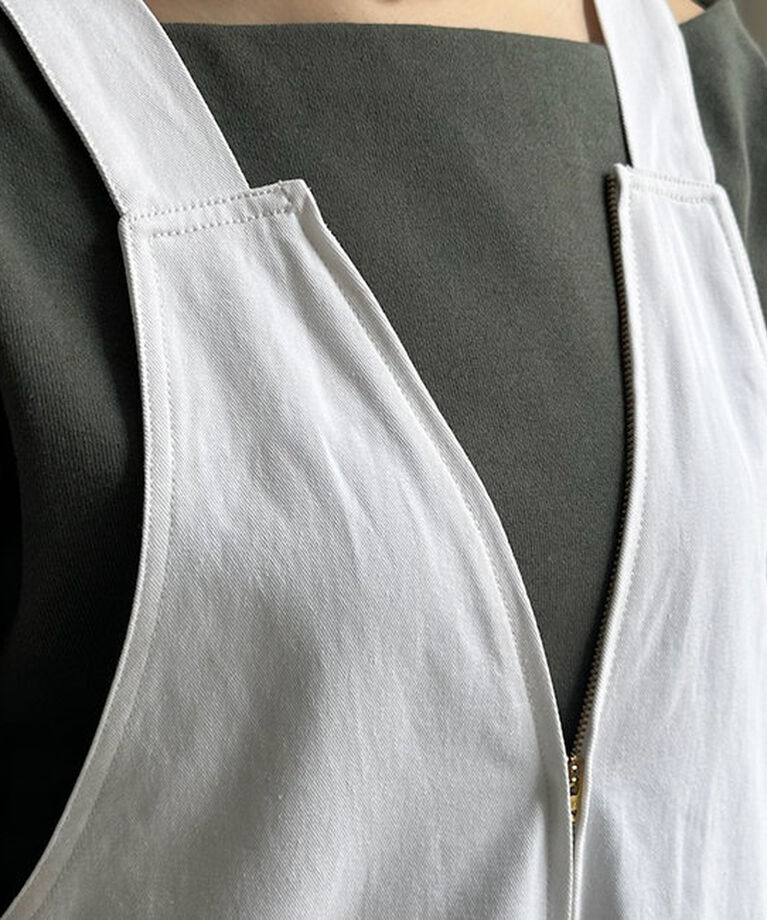  「【2サイズ展開！！】フロントジップサロペット」|ワンピース|